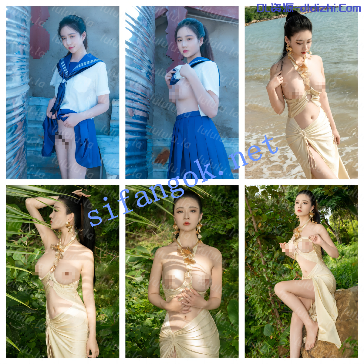 【網紅年年】極品巨乳女神 露奶露黑毛 大尺度性感寫真5套 3.63GB