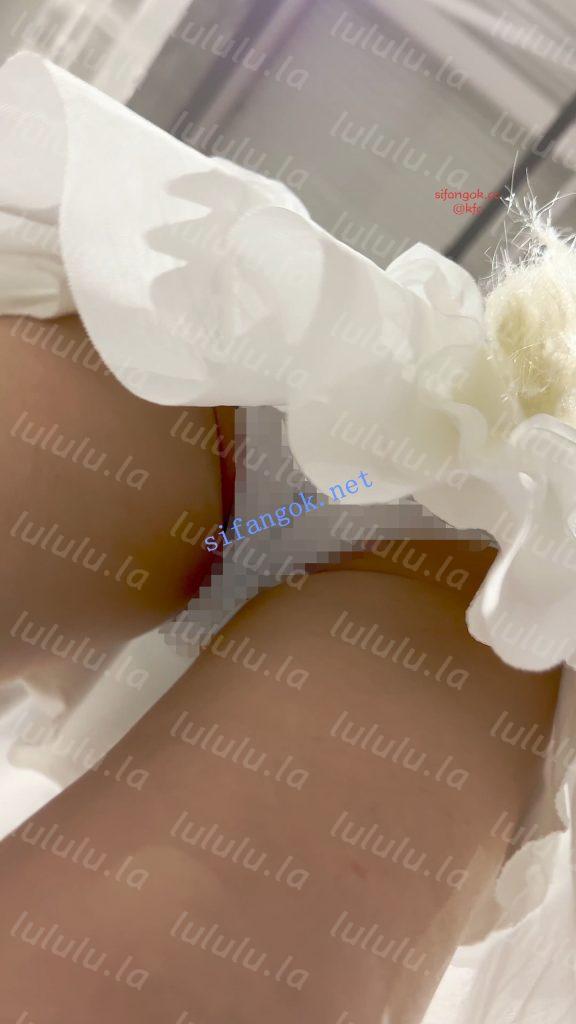 【KFC】白色长裙堆堆袜学生妹逛街·淡蓝色内内前后CD【1V】【378M】 预览图 9