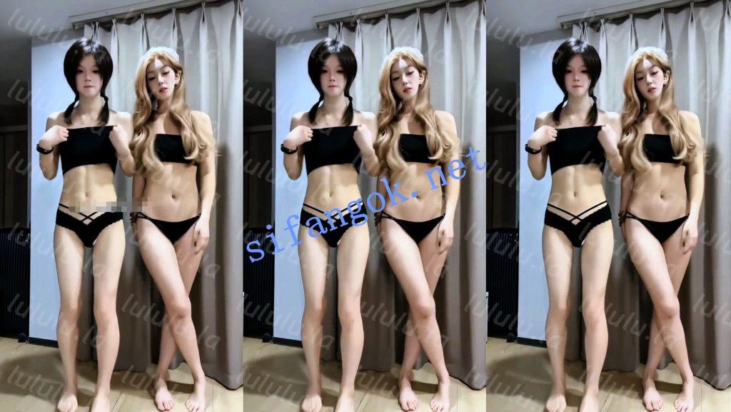 【抖音】川小鱼&秋秋鱼，双女主情趣互动福利定制【3V】【780M】