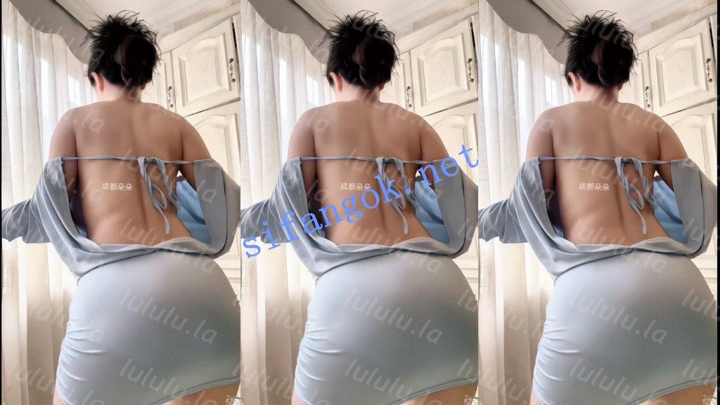 【抖音】成都朵朵 80万粉丝网红主播，H杯巨乳真空诱惑【6V】【257M】 预览图 13