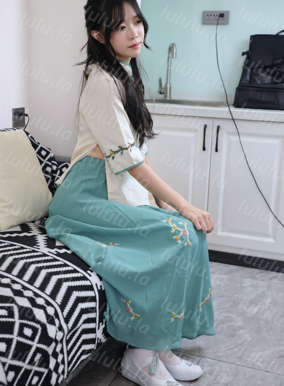 绮梦摄影 yuuu 白青汉服白袜布鞋 【160P1V4.8G】 预览图 3