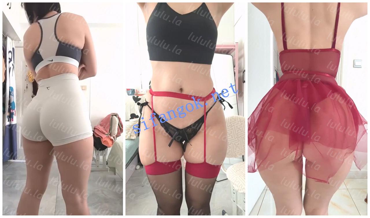 【抖音福利】健身翘臀熟女【小梨月】瑜伽裤B缝肥臀展示【10V】【372M】 预览图 3