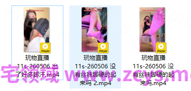 玩物直播11s-260506 出了好多脚汗+没有丝袜脚硬的起来吗【3V】【1.26G】 预览图 2