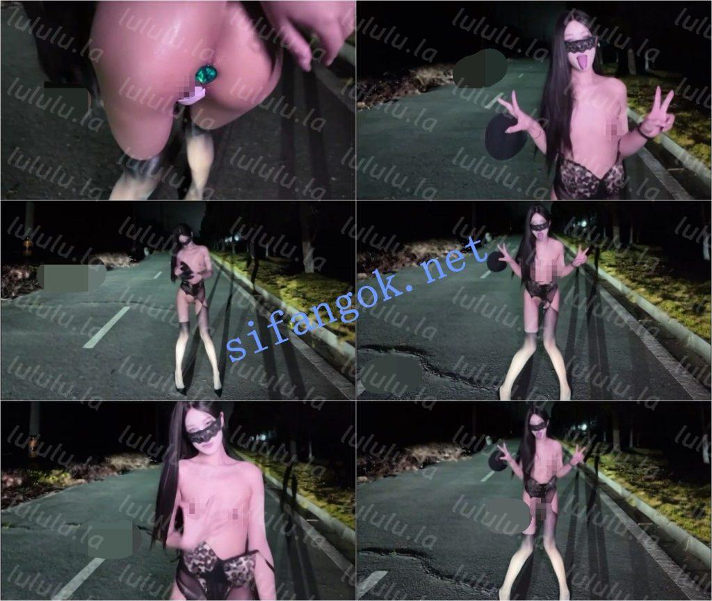 抖音 UU-4 大长腿顶级美女 户外露出 在公路插B B特写 发骚【1V】【423M】 预览图 9