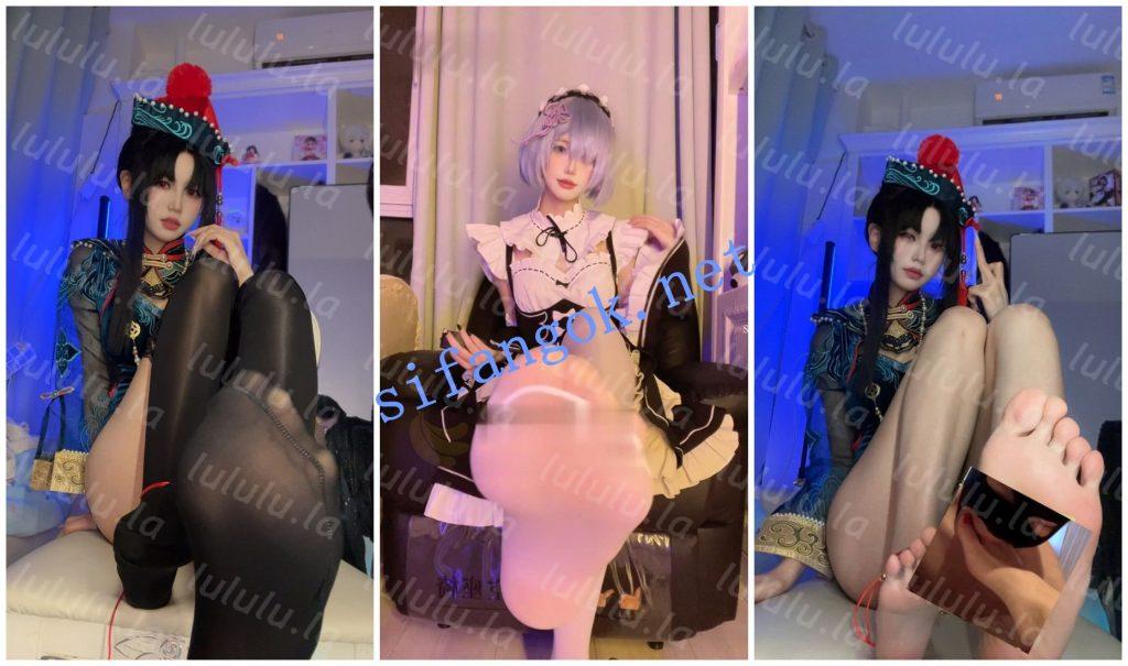 【抖音福利】丝足妹子【猫奈大人】丝袜足底诱惑言语羞辱【3V12P】【769M】 预览图 3
