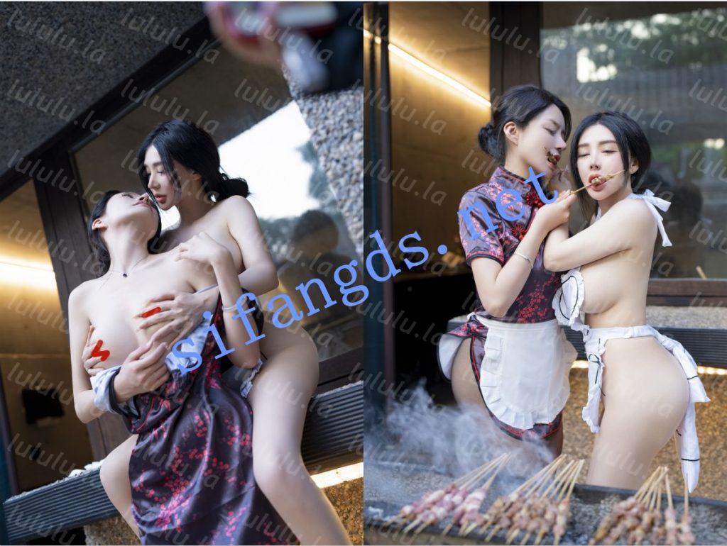 【秀人网 潘娇娇】核弹巨乳，超大尺度姐妹花厨娘+隐藏版【8V】【1.37G】 预览图 4