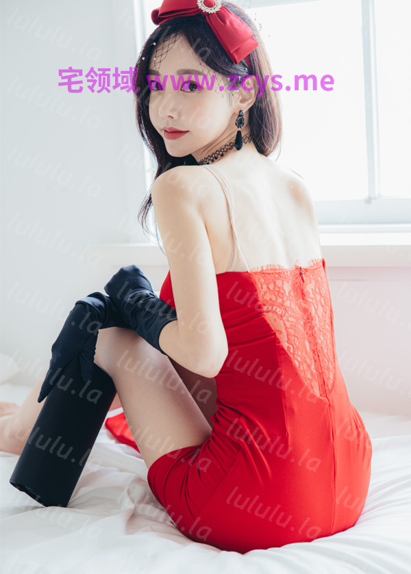 韩模 – 孙允珠 红色吊带高叉礼服长裙 【83P637M】 预览图 2