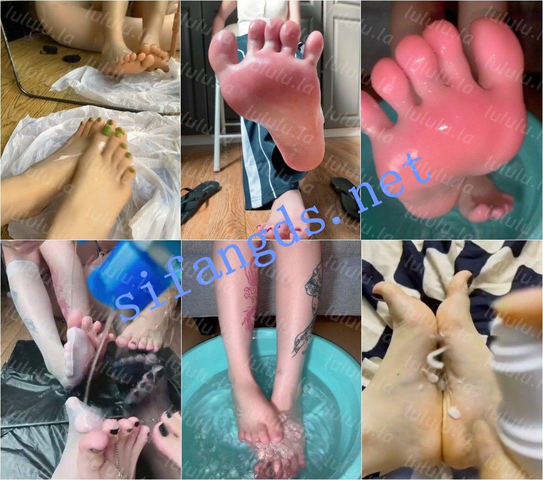 【不要在线解压】抖音 鱼饼饼 26万粉 顶级美女 双人美腿足交阳具 骚话等 65V 预览图 6