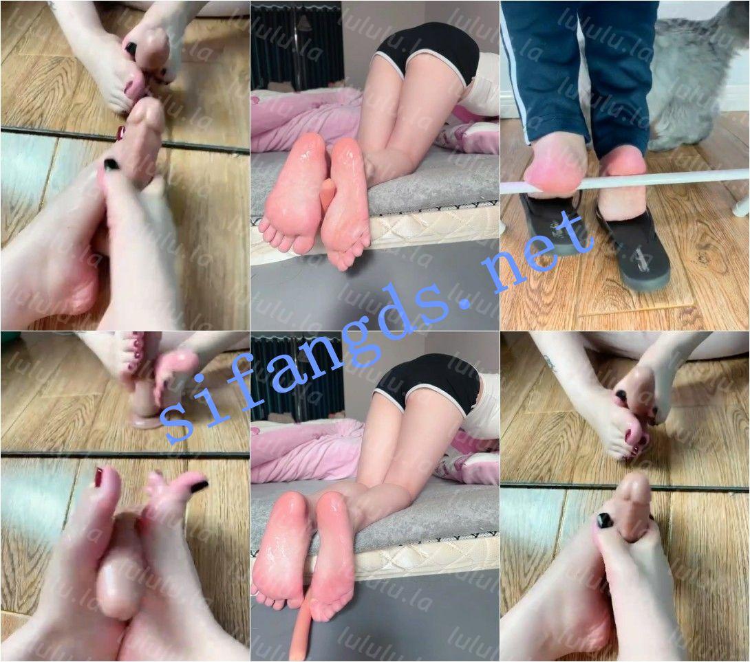 【不要在线解压】抖音 鱼饼饼 26万粉 顶级美女 双人美腿足交阳具 骚话等 65V 预览图 13