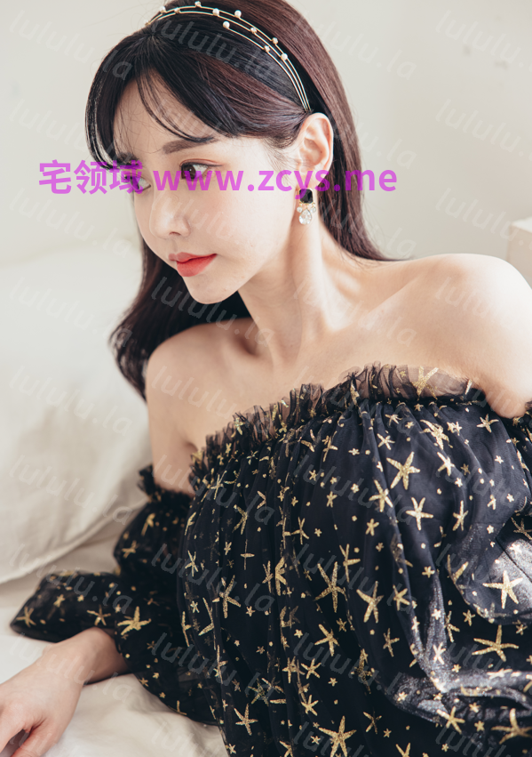 孙允珠 No.8 黑色金星轻纱抹胸短裙 【73P519M】 预览图 2