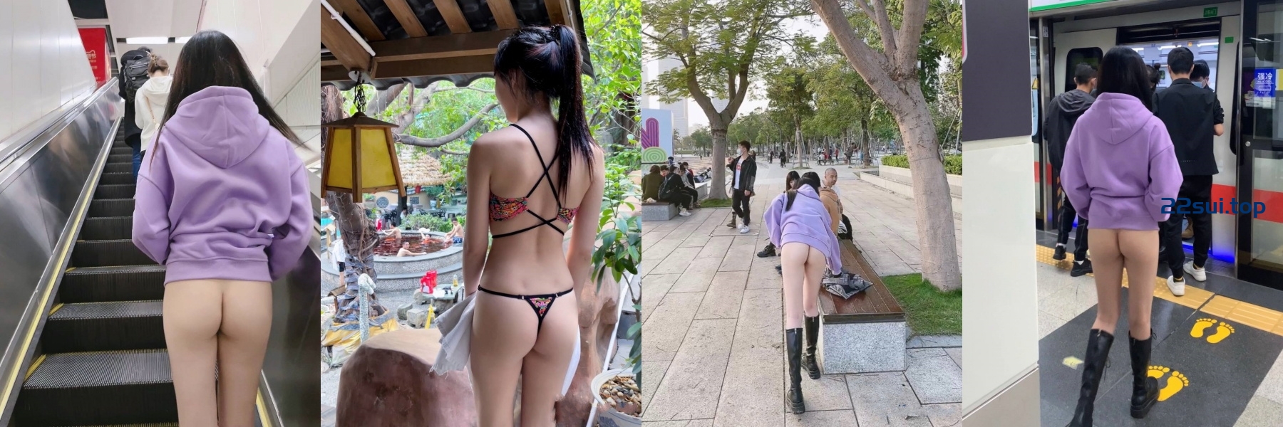 《最新力推⭐震撼精品》爆火推特人气反差母狗，苗条长腿女神级【露娜000】景区商场地铁人前极限露出啪啪啪，母狗属性拉满 2.17GB