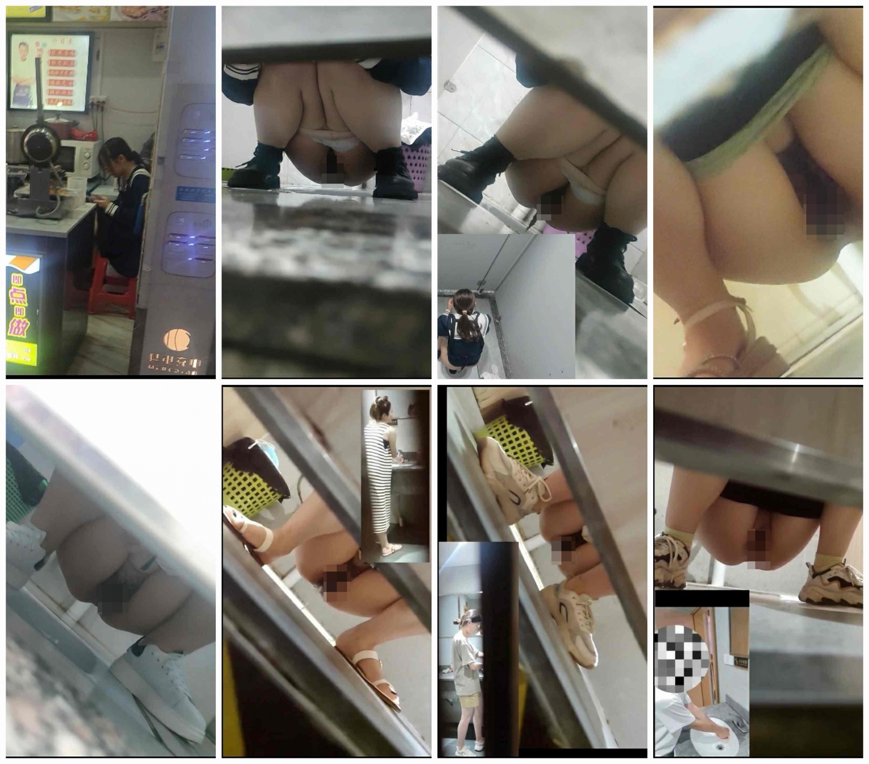 厕拍达人横扫大学城周边商铺女厕，超多学生妹方便被偸拍，还同步露脸，有极品逼 604MB