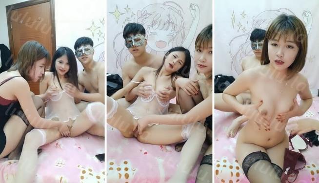 【苏苏跟闺蜜约弟弟3P】年轻小伙双飞两个粉嫩漂亮的小仙女软萌与骚浪并存细腰翘臀轮番上阵争抢鸡巴角度质量视觉效果堪称完美-聚合福利