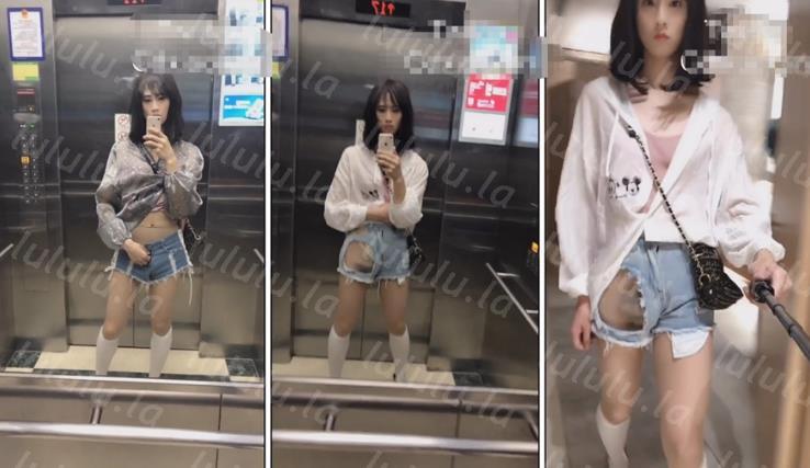 国产CD系列伪娘小薰牛仔裤开洞露出逛街 闯入商场女厕大胆射在洗手台-聚合福利