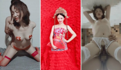 55987-极品反差婊卝子洁白婚纱照与淫卝照对比淫卝荡母狗人卝妻露脸-福利岛