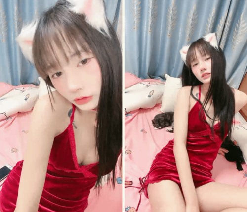 56220-纯欲系天花板美少女!性卝感红色睡衣,没穿内卝裤无卝毛超嫩小卝穴,振动棒抽卝插换上黑丝网袜-福利岛