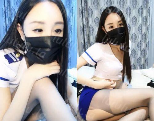 苗条长发**情趣制服开档丝袜给炮友口交-福利岛