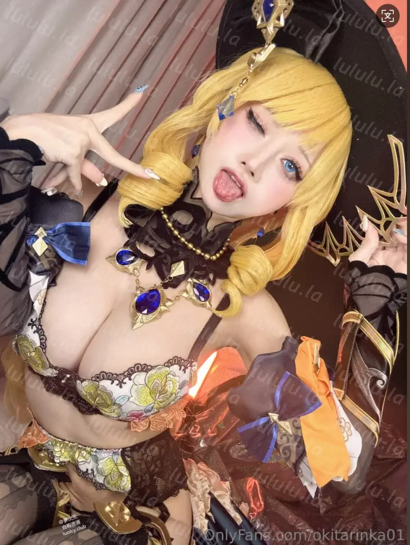 [转载搬运] 【COSPLAY/带视频】沖田凜花Rinka COS 原神 娜维娅 [66P 1V+300M][百度盘]-福利岛
