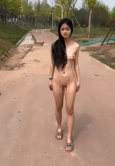 西萌工作室【瑞瑞】公园全裸露出，袒胸露乳街边行走