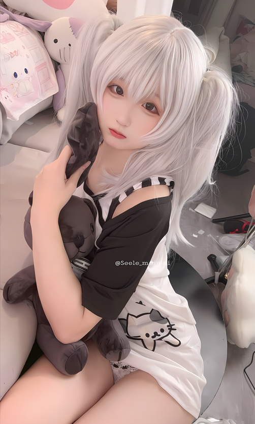 Seele麦麦 NO.021 白色双马尾 【16P77M】