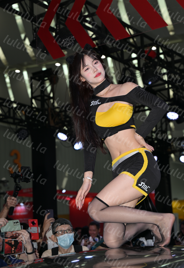 网红车模【克罗拉】车顶上的黑丝美女 美脚特写 【95P2.15G】