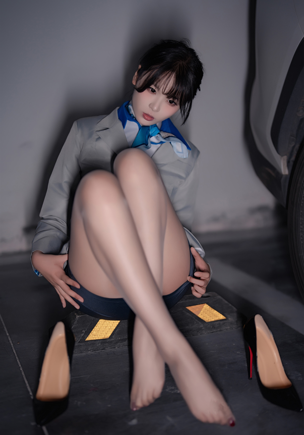 轩萧学姐 Vol.064 生日作 空姐黑咝+灰咝 【140P2V7.82G】