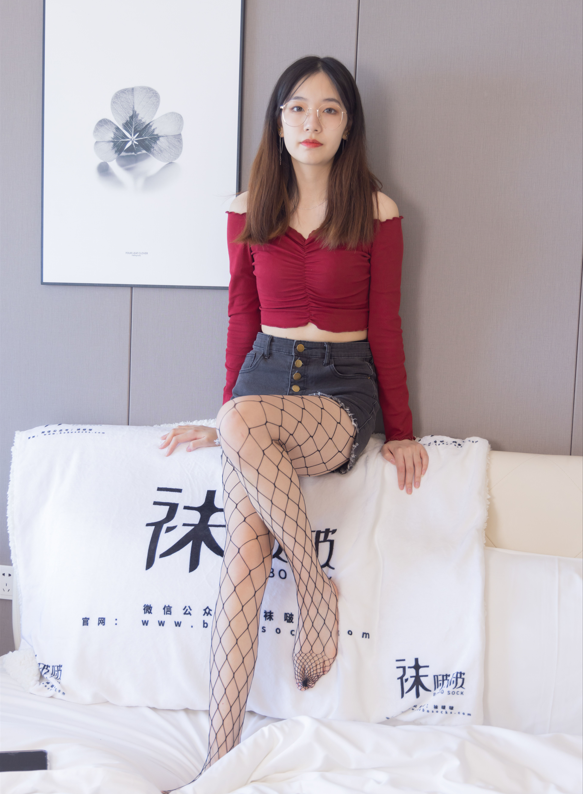 袜啵啵 - 小甜豆 - 帆布鞋、热裤渔网袜美腿 【141P1V1.3G】