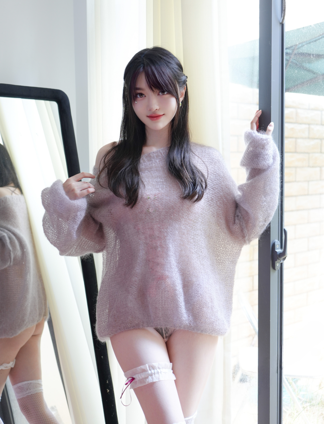 白露lulu NO.002 内购无水印 灰色毛衣 【72P1.41G】