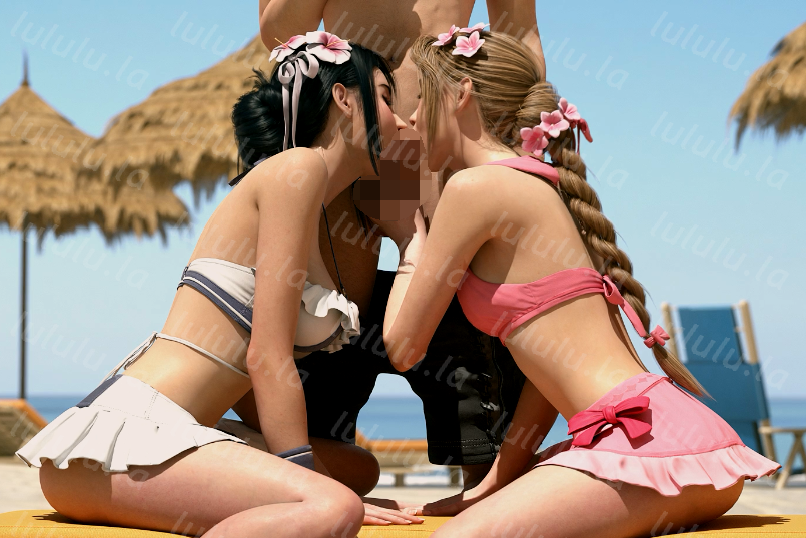 HydraFXX 2502：Tifa x Aerith x Cloud 性感女神姐妹花口交侍奉[170M]-福利岛