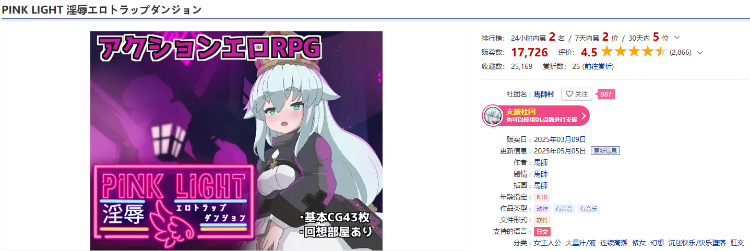 【日式ACT】PINK LIGHT 淫辱エロトラップダンジョン Ver1.21 AI汉化正式版