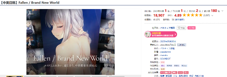 【互动SLG】Fallen / Brand New World Ver1.03 DL官方中文修复版