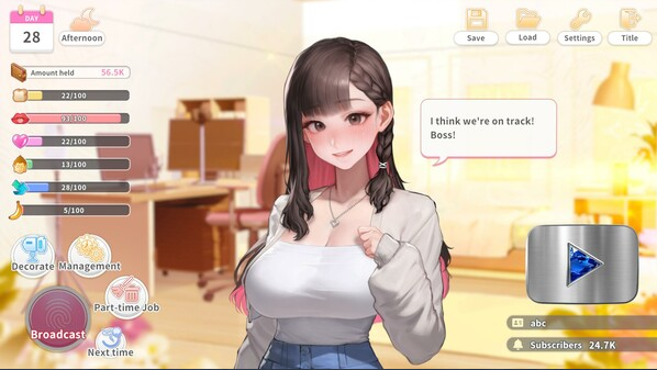 【互动SLG】Streaming ON! VTuber Training Ver1.02 Steam官方中文步兵版