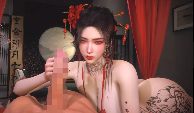 玲玉：古风红妆 巨乳骚鸡 洞房口交 [260M]