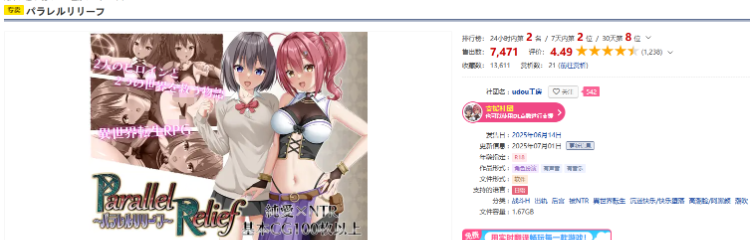 【日式RPG】パラレルリリーフ Ver1.5 AI汉化版