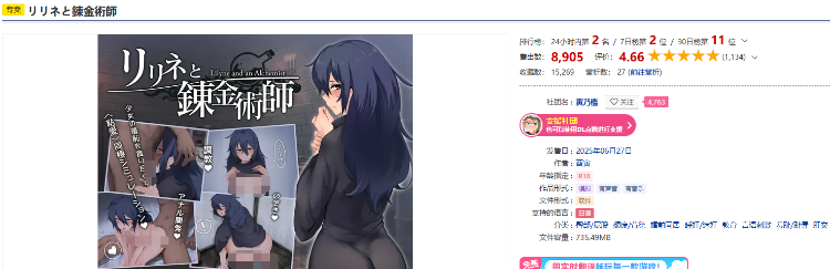 【日式SLG】リリネと錬金術師 Ver1.0 AI汉化版