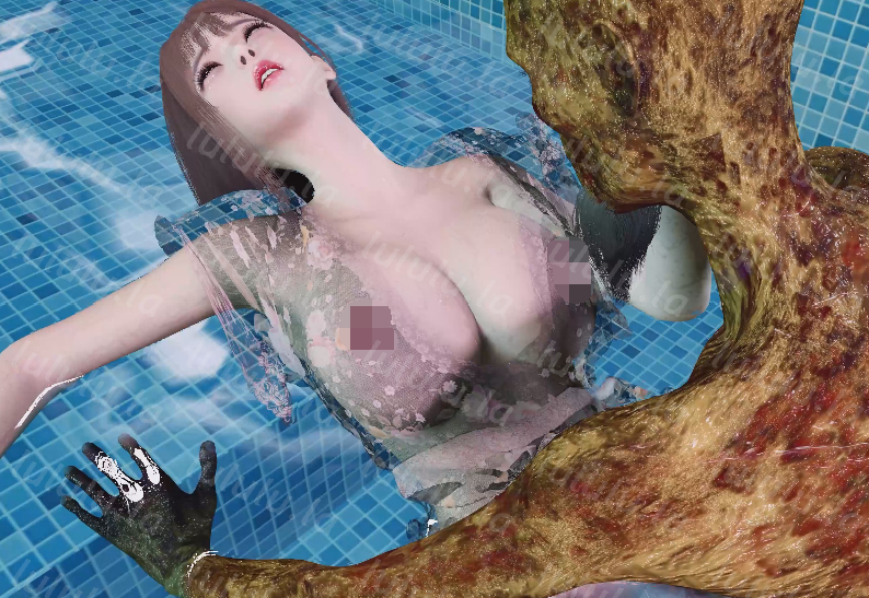 牛头人爱好者：雯雅婷-泳池NTR 极品肉丝女友在泳池内被异种侵犯中出[5G]