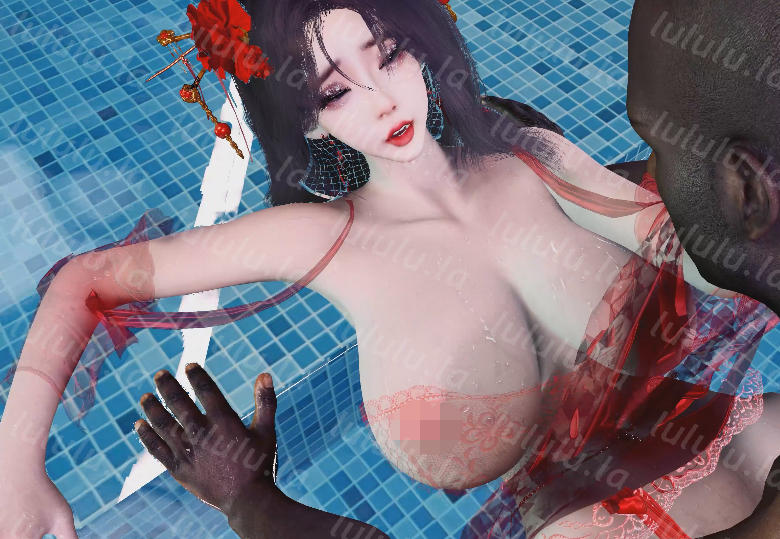 牛头人爱好者：卷毛大骚逼-泳池NTR 极品巨乳女友在泳池内被黑人侵犯中出[4.8G]