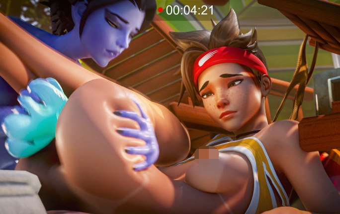 Rouse3D 2508：猎空+哈莉+风行者+蒂法 性感女神前后夹击爆肏[2.1G]