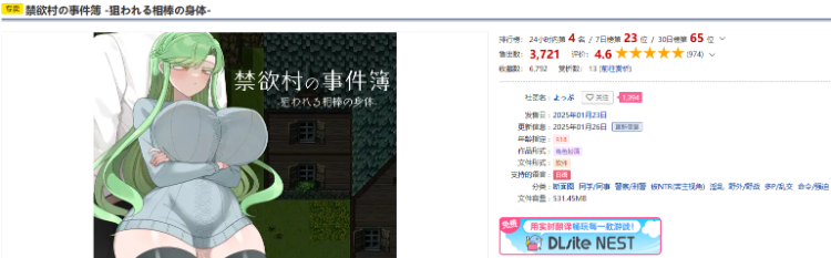 【日式RPG】禁欲村の事件簿 -狙われる相棒の身体-机翻汉化版