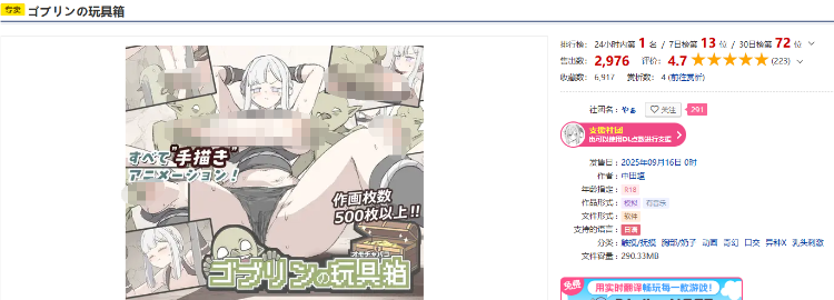 【互动SLG】ゴブリンの玩具箱 DL版[新作][生肉]