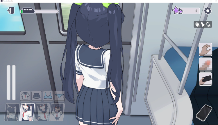 【互动SLG】通勤電車、盗撮される少女 DL版
