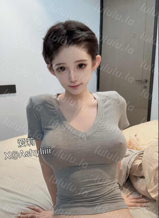 极品网红脸嫩妹-爱莉（ashyliiii）-新 透灰T（30P,6V,286M）