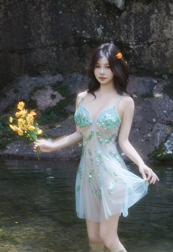 秀人网 尹甜甜 新作 高颜值性感美人 户外小溪边新作品 奶头激凸 【73P1.61G】