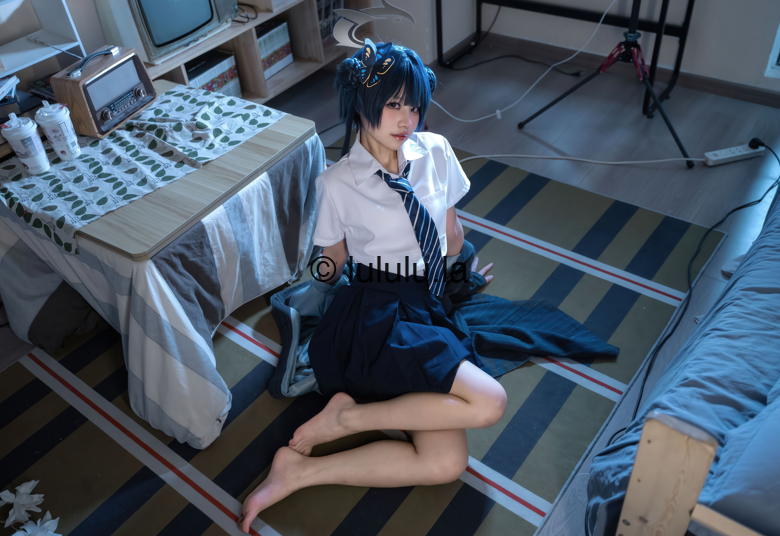 NO.3309 【超级稀有】清水凪 – 龙华妃咲 JK (蔚蓝档案) 【52P 523M】-福利岛