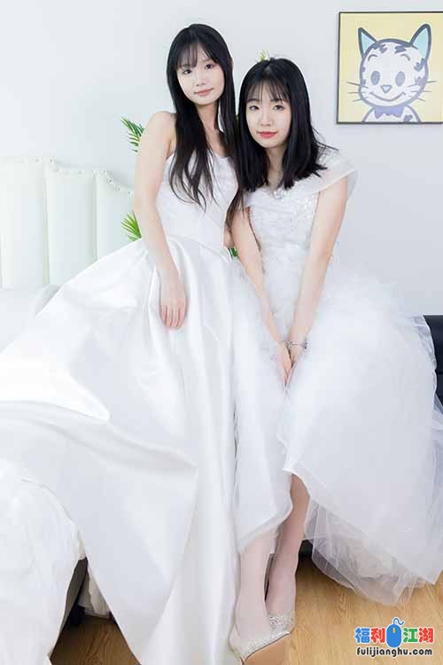 袜啵啵-小甜豆&甜甜圈-姐妹花婚纱白丝高跟足秀[172P1V-1.7G百度网盘] 预览图 2