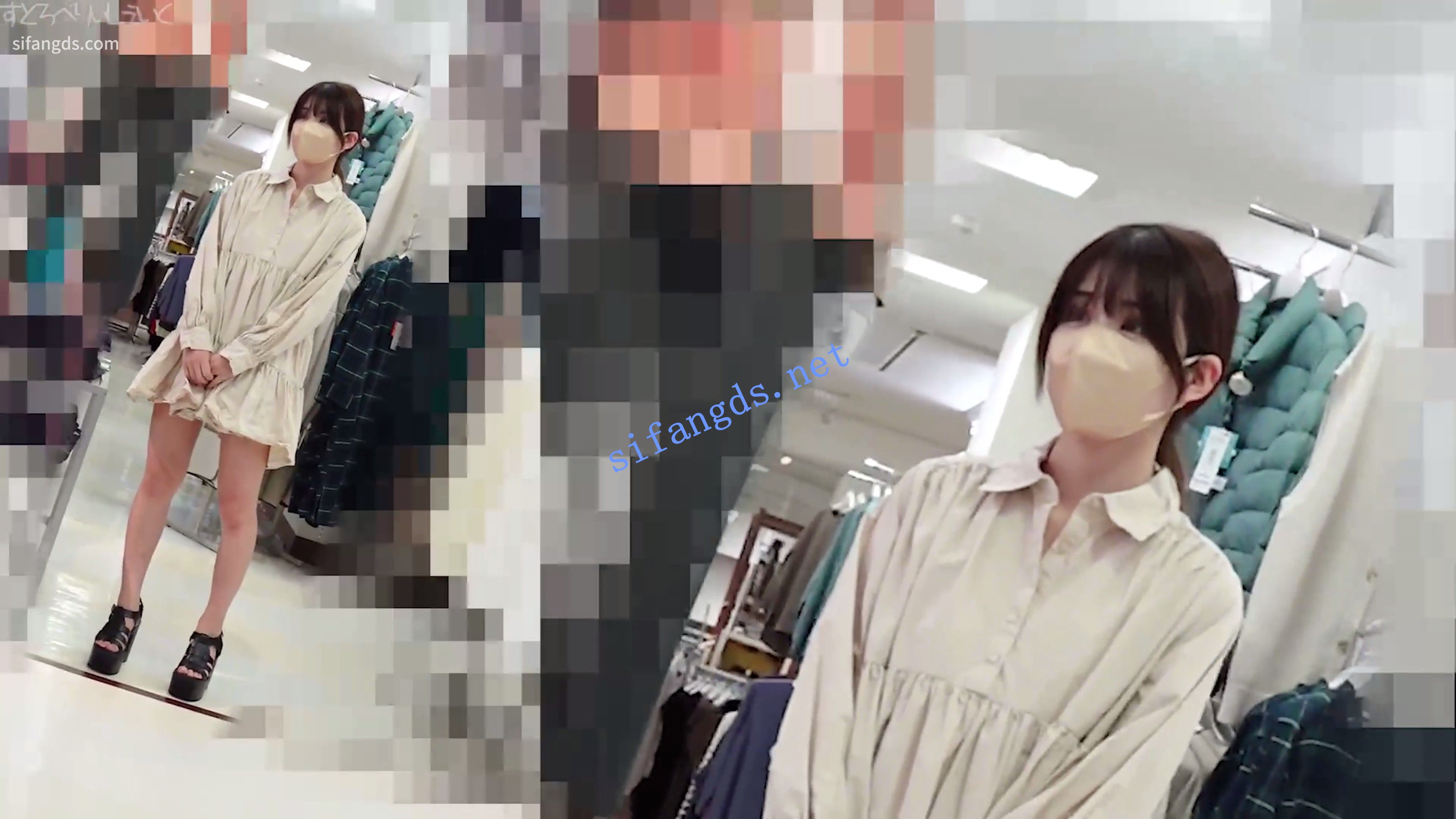 【日产精选】128美女店员透明内衣。丁字裤紧致私处一览… 预览图 1