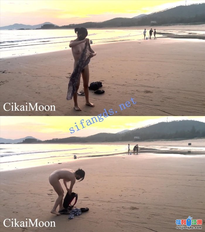 【cikaimoon】11月新海滩裸体无惧露出引路人嬉笑讨论大饱眼福[某房原版]【495M】 预览图 5