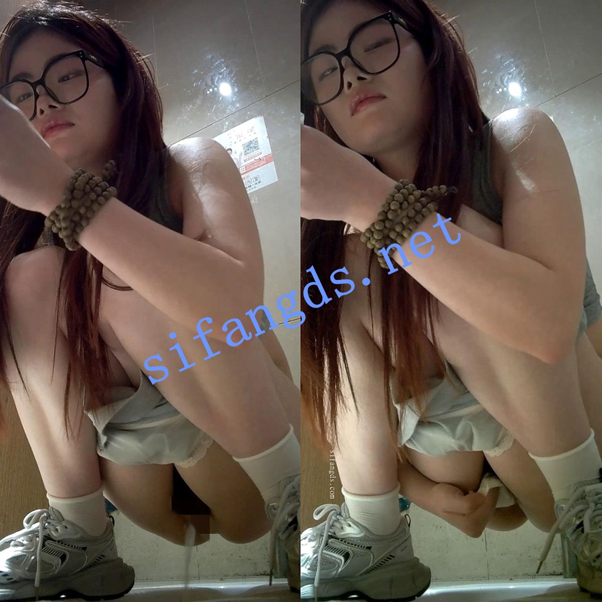 ❤️【厕拍】全景前拍 眼镜妹毛多 内裤很性感！