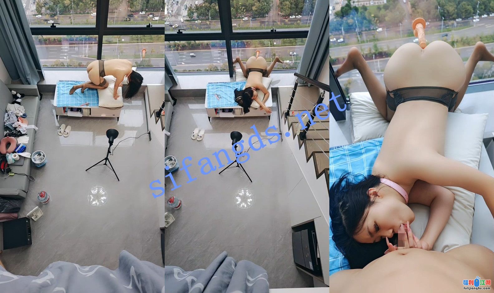 ⚡【蝙蝠侠】大白天在落地窗调教母狗！开门操逼~绝对刺激~【6G】 预览图 1