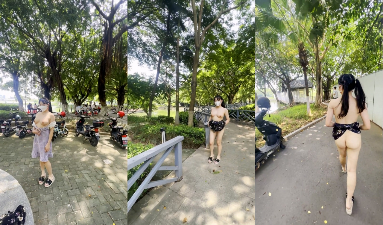 ⚫️11月新品，重磅回归开局就王炸，顶级露出【TonyJ和贝贝】付费(5)，冒险无视路人疯狂全裸露出调教-好赞福利